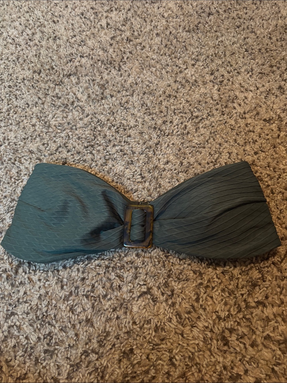 Primark Dark Teal Bandeau Bikini Top with Center Buckle